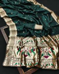 Fancy Soft Lichi Silk Saree For Ladies