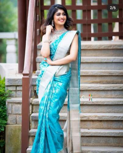 Fancy Soft Lichi Silk Saree