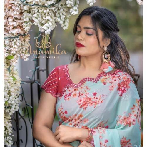 Party Wear Georgette Printed Saree
