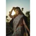 Pure heavy organza with Beautiful work saree thumb 1