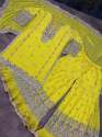 Designer Yellow Embroidered Sharara Suit thumb 2