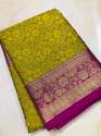 Fancy Party Wear Ballatan Silk Saree thumb 3