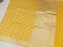 Fancy Yellow Banarasi Katan Silk Saree