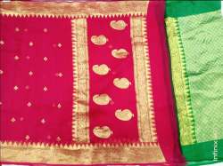 Multi Color Fancy Banarasi Kora Silk Saree