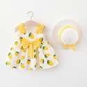 fancy-floral-printed-kids-frock-with-cap