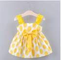 Fancy Floral Printed Kids Frock With Cap thumb 1