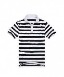 Mens Striped Polo T shirt