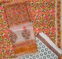 Handblock Print Cotton Suits with Doriya Dupatta thumb 1