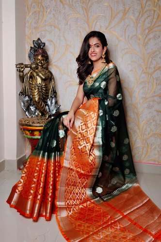 Festive Wear Kora Organza Silk Saree 
