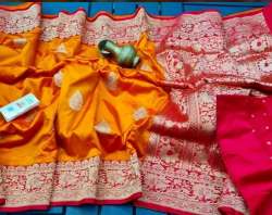 Pure Katan Silk Banarasi Saree For Women
