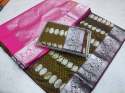 Semi Silk Embose Art Silk saree