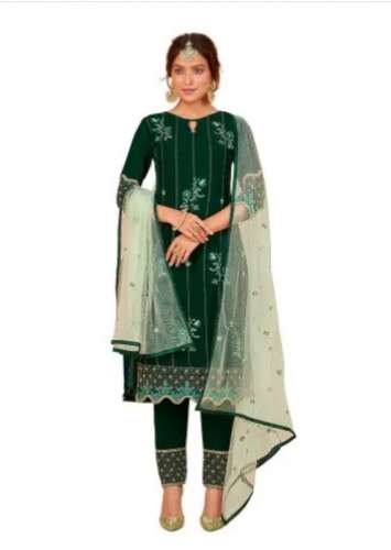 Green color Party Were designer Salwar Suit by JOGMAYA FASHION