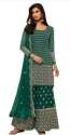 Multicolor Party Wear Embroidered Palazzo Suits  thumb 2