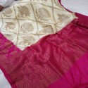Banarasi dupiyan saree with contras border  thumb 1