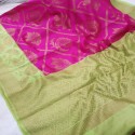 Banarasi dupiyan saree with contras border  thumb 2