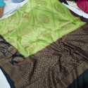 Banarasi dupiyan saree with contras border  thumb 3