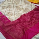 Banarasi dupiyan saree with contras border  thumb 4