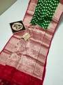 Banarasi kora buti daaibal saree thumb 2
