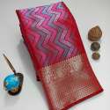 Buy Banarasi Firozi Brocade Silk Saree For Women thumb 6