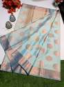  Banarasi Semi Katan Silk Saree For Women thumb 1