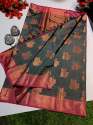 Buy Fancy Banarasi Semi Katan Silk Saree thumb 4