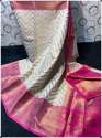 Buy Fancy Banarasi Tissue Zigzag Saree thumb 5