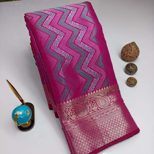 New Collection Brocade Silk Saree At Wholesale