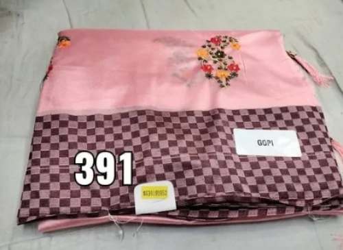 Pink Silk Embroidery Designer Saree For Women