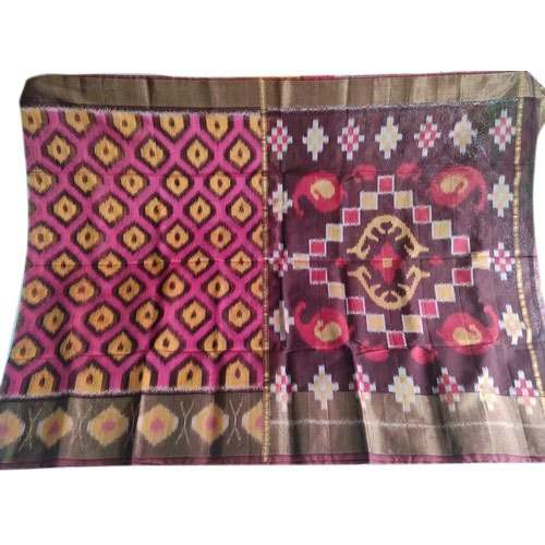 Handloom Pink Pochampally silk Saree by Vimal gadwal Handloom Saree center