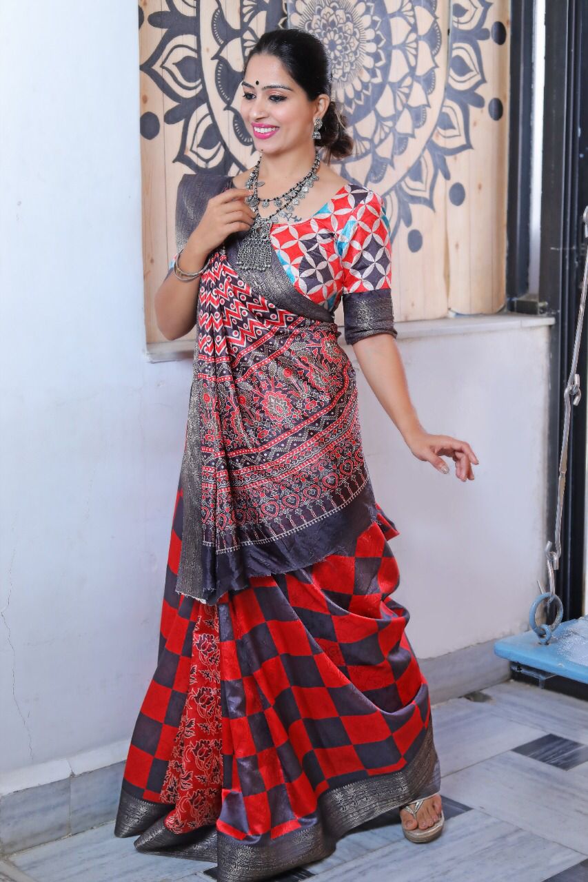 Cotton silk saree