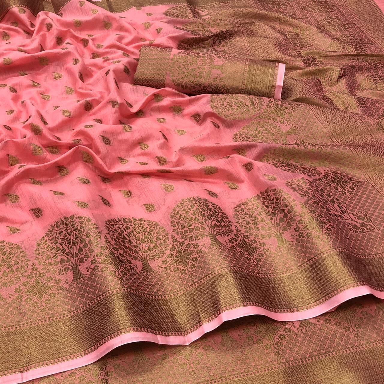 linen saree by rv fashion