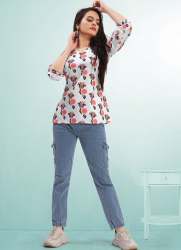 Cotton casual printed top