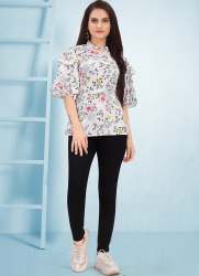 cotton slub multi color designer top