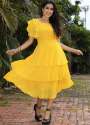 exclusive yellow color festivel wear dress thumb 2