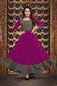 Fabirc magnetic wine color maxi dress