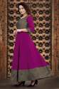 Fabirc magnetic wine color maxi dress thumb 1