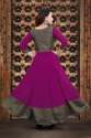 Fabirc magnetic wine color maxi dress thumb 3