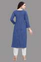 Blue cotton kurti thumb 3
