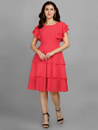 georgette designer one piece dress