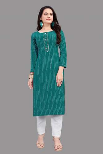 Green cotton kurti