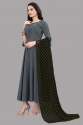 Grey color designer gown with dupatta thumb 1