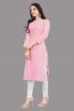 Pink cotton kurti thumb 2