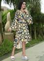 heavy floral print fancy sleeve drees thumb 1