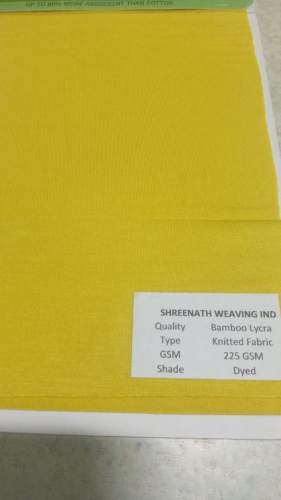 Bamboo Cotton lycra  Knitted fabric 225 GSM Dyed by the yarn guru india inc