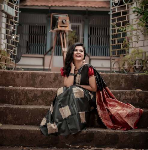 AAB Square Box Lichi silk Saree