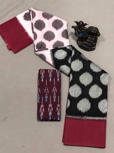 Fancy Exclusive Ikat Linen Saree 