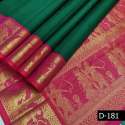 New Arrival Dark Green Soft Lichi Silk saree thumb 2
