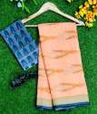 Pure Linen Digital Ikat Print saree thumb 7