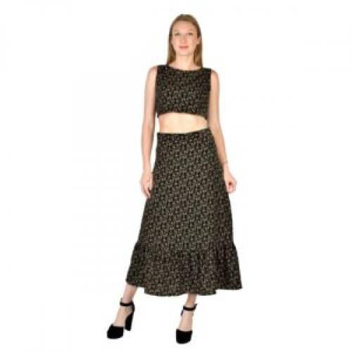 Trendy Floral Skirt with Top set