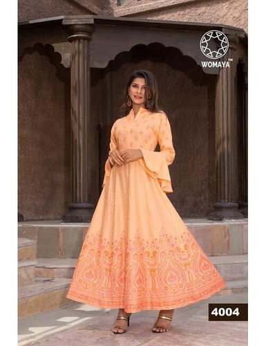 Designer Collar Neck long Gown Style Kurti 